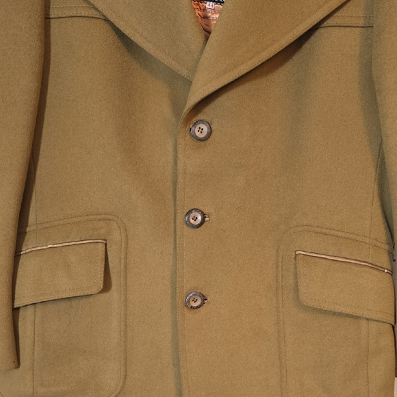 Cortefiel Vintage 70's Men's Camel Coat Size 44 - Picture 5 of 16